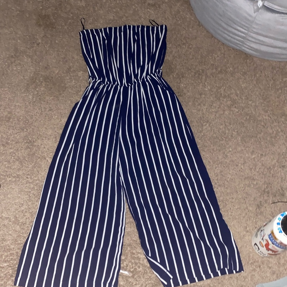 Blue + White Jumpsuit